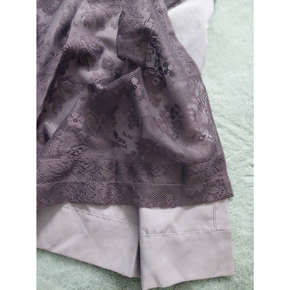 Vintage Lace Curtains Set of 2 Plum Purple Made USA Cottagecore 38X62 Romantic - Picture 3 of 10